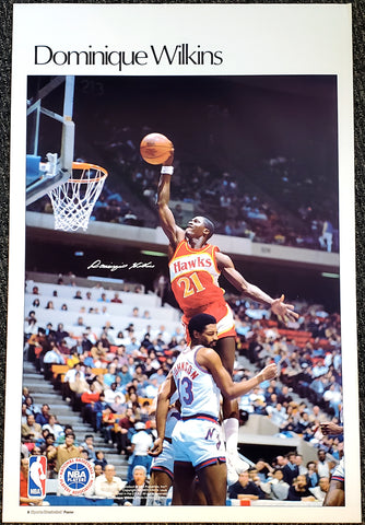 Dominique Wilkins "Rookie Slam" Atlanta Hawks Vintage Original Poster - Sports Illustrated by Marketcom 1983