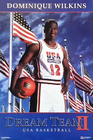 Dominique Wilkins "Dream Team II" 1994 FIBA Team USA Basketball Poster - Costacos Brothers 1994