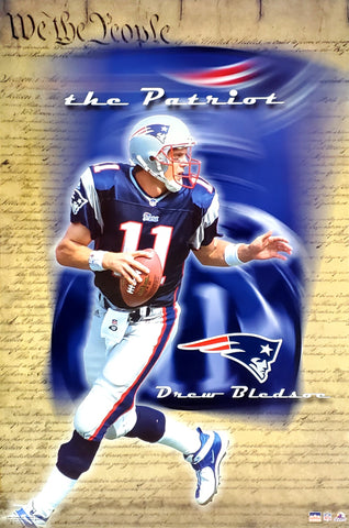 Drew Bledsoe "The Patriot" New England Patriots Poster - Starline 2001