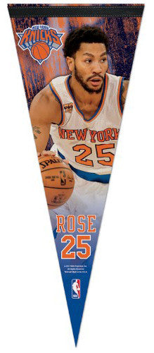 Derrick Rose New York Knicks Superstar Series Premium Felt Collector's Pennant - Wincraft 2017