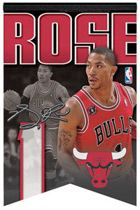 Derrick Rose "Chicago 1" Chicago Bulls Premium Felt Banner - Wincraft Inc.
