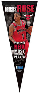 Derrick Rose "NBA MVP 2010-11" Premium Commemorative Felt Pennant
