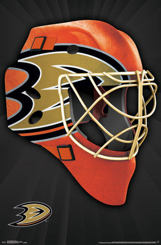 Anaheim Ducks "Mask" NHL Hockey Official Team Logo Theme Wall POSTER - Trends 2016