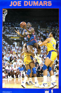 Joe Dumars "Drive" (1989) Detroit Pistons NBA Action Poster - Starline Inc.