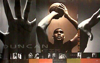 Tim Duncan "Rookie of the Year" San Antonio Spurs Poster - Nike Inc. 1999