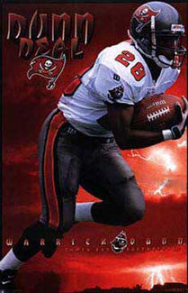Warrick Dunn "Dunn Deal" Tampa Bay Buccaneers NFL Action Poster - Costacos 1997