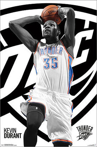 Kevin Durant "Power Drive" Oklahoma City Thunder Official NBA Basketball Poster - Costacos 2015