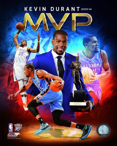 Kevin Durant 2013-14 NBA MVP Commemorative Premium Poster Print - Photofile 16x20