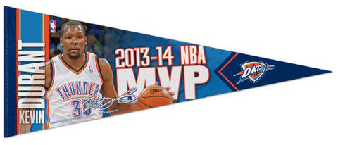 Kevin Durant 2013-14 NBA MVP Oklahoma City Thunder Signature Series Premium Felt Pennant