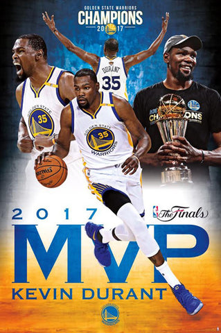 Kevin Durant 2017 NBA Finals MVP Golden State Warriors Commemorative Poster - Trends