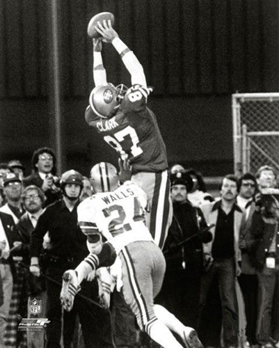 Dwight Clark "The Catch" (49ers vs. Cowboys 01-10-1982) Premium Poster Print - Photofile Inc.