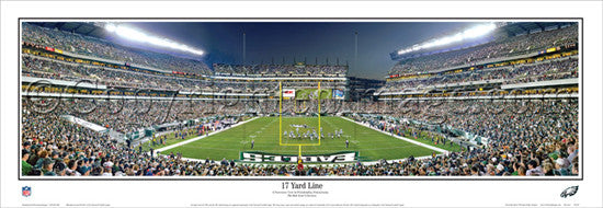 Philadelphia Eagles Game Night "17 Yard Line" (2012) Panoramic Poster Print - Everlasting
