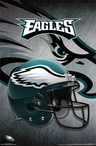 Philadelphia Eagles Official NFL Football Team Theme Helmet Logo Poste –  Sports Poster Warehouse