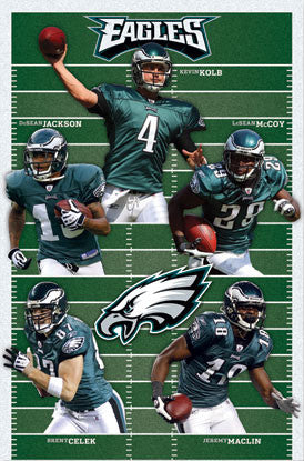 Philadelphia Eagles "Gridiron Five" (2010) NFL Action Poster - Costacos Sports