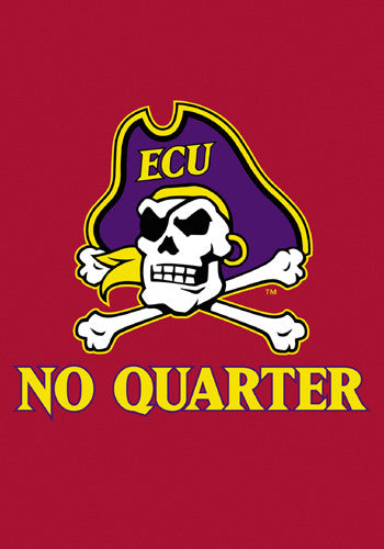 East Carolina Pirates "No Quarter" Premium 28x40 Banner Flag - BSI Products