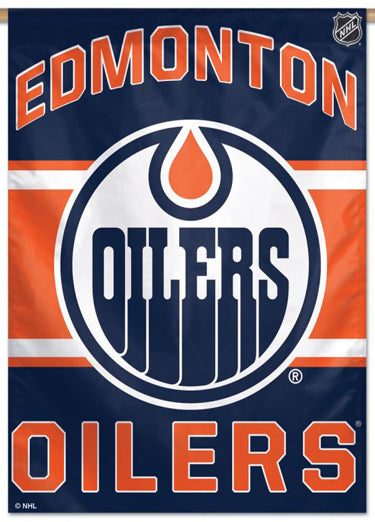 Edmonton Oilers Official NHL Hockey Team Premium 28x40 Wall Banner - Wincraft Inc.