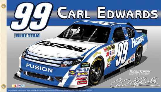 Carl Edwards "Blue Team 99" 3'x5' Flag (2012) - BSI Inc.