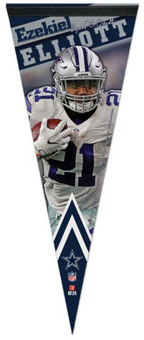 Ezekiel Elliott "Signature Series" Dallas Cowboys Premium Felt Collector's PENNANT - Wincraft 2016