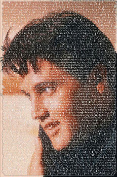 Elvis Presley "Written Images" Song Listing Portrait Poster