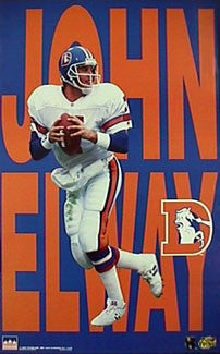 John Elway "Letter" Denver Broncos Poster - Starline 1997