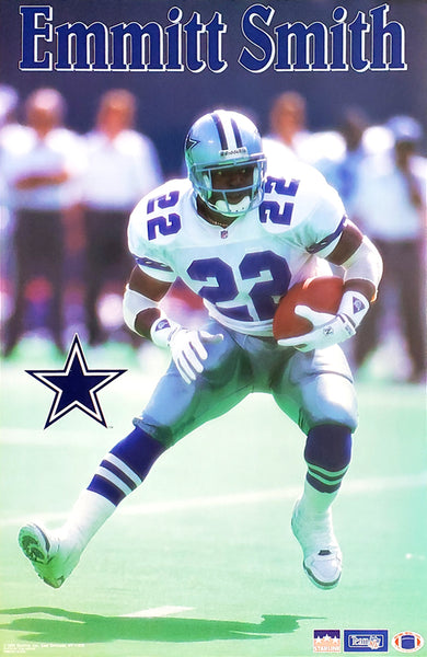 Emmitt Smith "Prime" Dallas Cowboys NFL Action Poster - Starline 1993