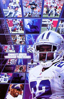 Emmitt Smith "Through the Years" Dallas Cowboys Poster - Starline 2001