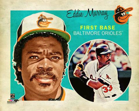 Eddie Murray "Retro SuperCard" Baltimore Orioles Premium Poster Print - Photofile 16x20