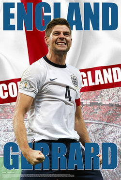 Steven Gerrard "Come On England" World Cup 2014 Soccer Poster - Starz