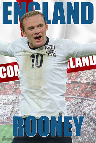 Wayne Rooney "Come On England" World Cup 2014 Soccer Poster - Starz