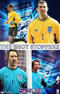Nigel Martyn and David Seaman "Shot Stoppers" Team England Football Poster - Starline 2000