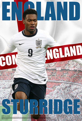 Daniel Sturridge "Come On England" World Cup 2014 Soccer Poster - Starz