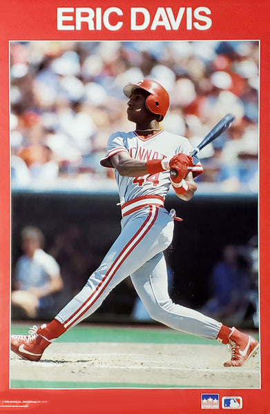 Eric Davis Cincinnati Reds MLB Baseball Action Poster - Starline Inc. 1989