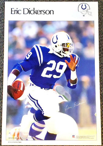 Eric Dickerson "Superstar" Indianapolis Colts Vintage Original Poster - Sports Illustrated by Marketcom 1987