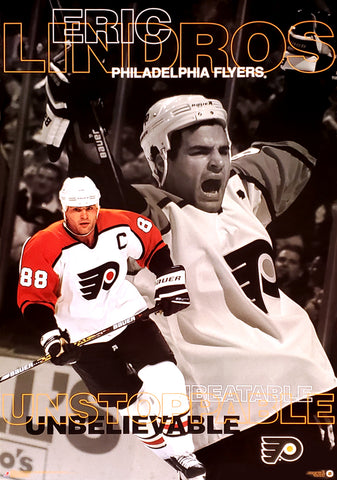 Eric Lindros "Unstoppable" Philadelphia Flyers Poster - Costacos 1997