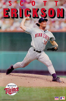 Scott Erickson "The Pitch" Minnesota Twins MLB Action Poster - Starline Inc. 1991
