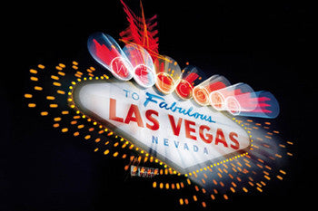 Fabulous Las Vegas Neon Sign Poster - Wizard & Genius