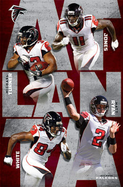 Atlanta Falcons "Super Four" NFL Action Poster - Costacos 2012