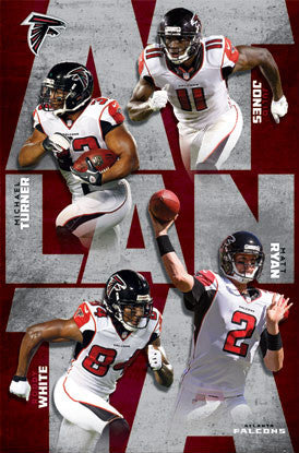 Atlanta Falcons Super Four NFL Action Poster - Costacos 2012 – Sports  Poster Warehouse
