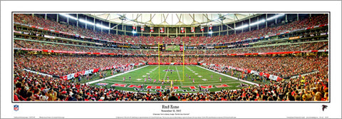 Atlanta Falcons "End Zone" Georgia Dome Panoramic Poster Print - Everlasting 2012