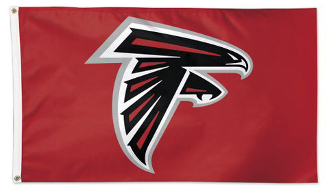 Atlanta Falcons Logo-On-Red-Style Official NFL Football DELUXE 3'x5' Team Flag - Wincraft Inc.