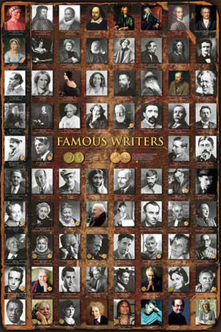 Famous Writers English Literature Educational Wall Chart Poster - Eurographics Inc.