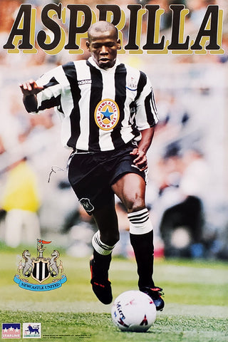 Faustino Asprilla "Action" Newcastle United FC EPL Soccer Poster - Starline 1996