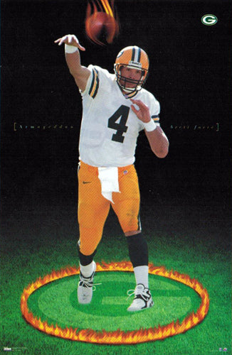 Brett Favre "Armageddon" Green Bay Packers NFL Action Poster - Costacos 1998 - LAST ONE!