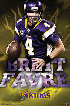 Brett Favre "Electric!" Minnesota Vikings Poster - Costacos 2010