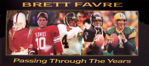 Brett Favre "Passing Through the Years" Poster - Official Brett Favre