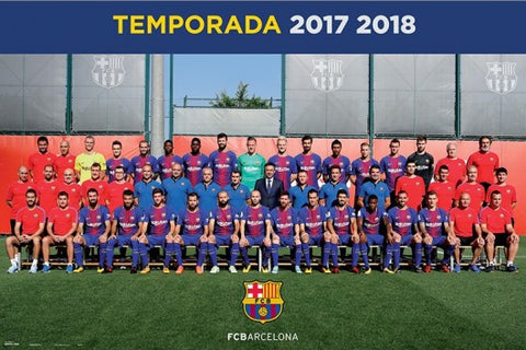 FC Barcelona Official Team Portrait 2017/18 Poster - G.E. (Spain)