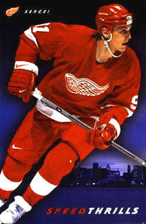 Sergei Fedorov "Speed Thrills" Detroit Red Wings Poster - Costacos 1998