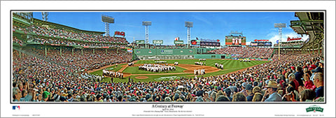 Fenway Park "A Century at Fenway" Boston Red Sox Panoramic Poster (4/20/2012) - Everlasting Images
