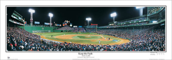 Fenway Park "Keep the Faith" (Boston Red Sox 2004 World Series Game 1) Panoramic Poster Print