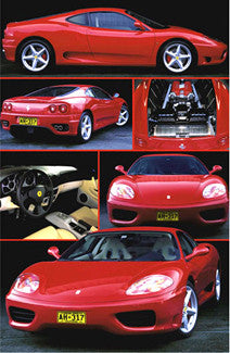 Ferrari 360 Modena "Six-Shot" Poster - Wizard & Genius 2000